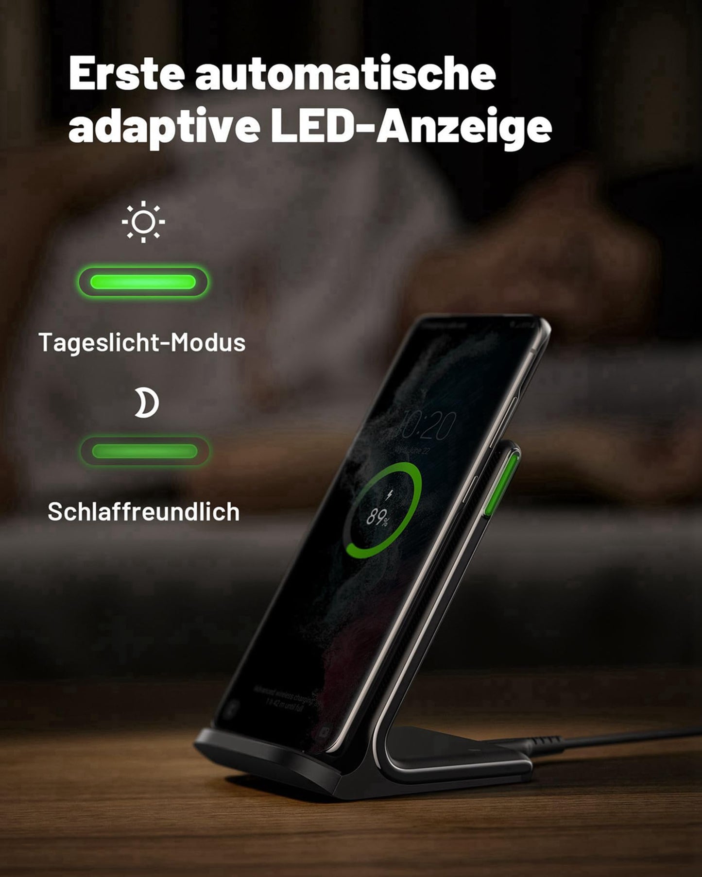 Wireless Charger Stand 15W – Qi Schnellladegerät