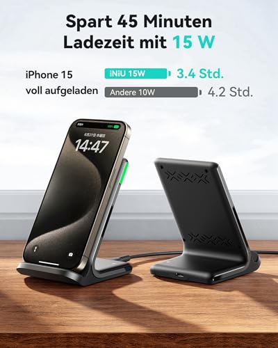 Wireless Charger Stand 15W – Qi Schnellladegerät